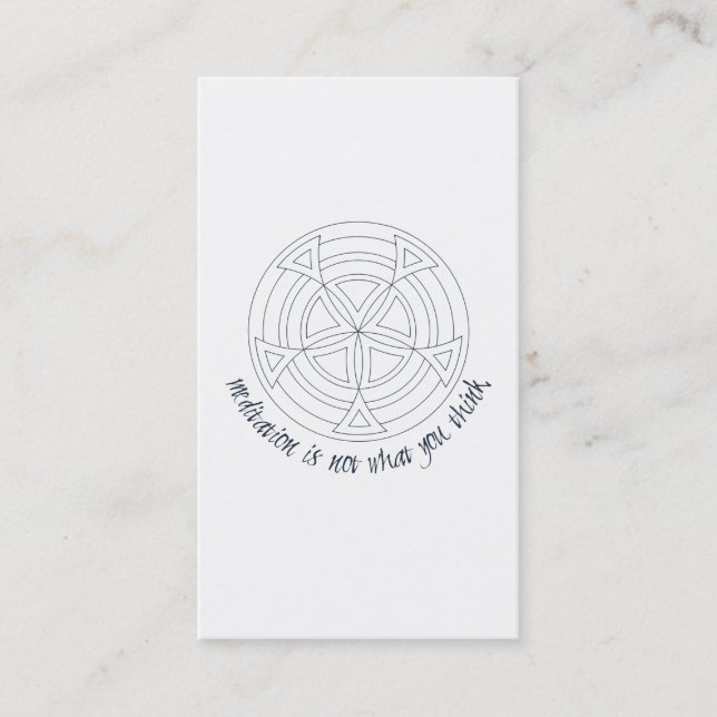 Tarjeta De Visita La meditación no es lo que crees (Anverso)