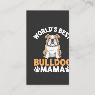 Tarjeta De Visita La Mejor Mamá Bulldog del Mundo