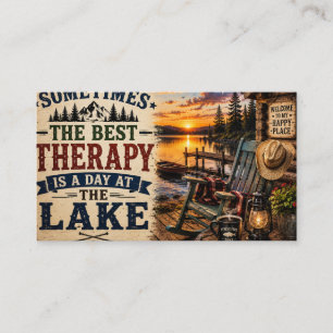 Tarjeta De Visita La Mejor Terapia Es un Día en el Lago