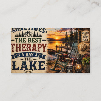 Tarjeta De Visita La Mejor Terapia Es un Día en el Lago