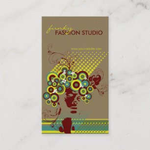Tarjeta De Visita La MOD floral del pelo enrrollado de la floración