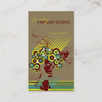 Tarjeta De Visita La MOD floral del pelo enrrollado de la floración