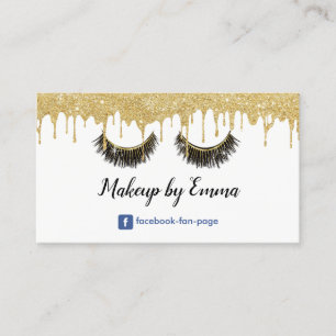 Tarjeta De Visita La moda del artista de maquillaje azota el goteo