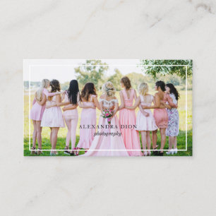 Tarjeta De Visita La moderna y elegante fotografía mínima y sencilla