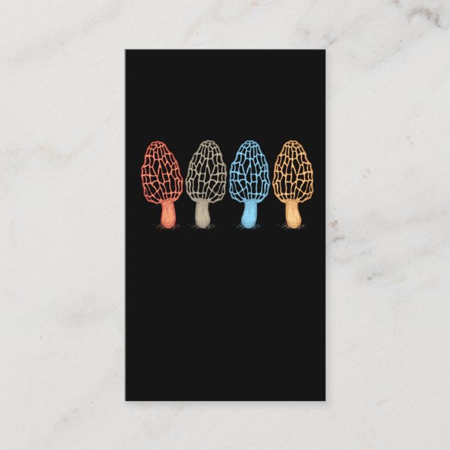 Tarjeta De Visita La morilla prolifera rápidamente micología retra (Anverso)