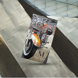 Tarjeta De Visita La motocicleta naranja