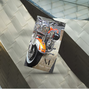 Tarjeta De Visita La motocicleta naranja