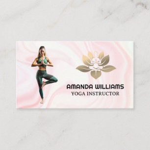 Tarjeta De Visita La mujer haciendo la yoga