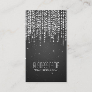 Tarjeta De Visita La noche elegante deslumbra negro
