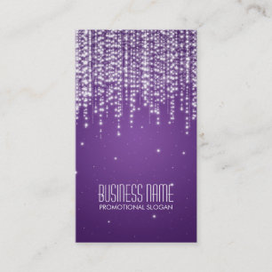 Tarjeta De Visita La noche elegante deslumbra púrpura