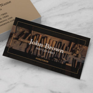 Tarjeta De Visita La obra clásica del vintage equipa al carpintero