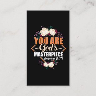 Tarjeta De Visita La Obra Maestra de Dios efesia 2:10 La Biblia Vers