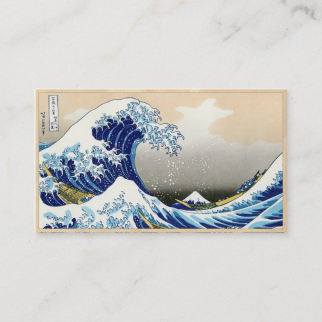 Tarjeta De Visita La onda grande del arte de Kanagawa Katsushika (Anverso)