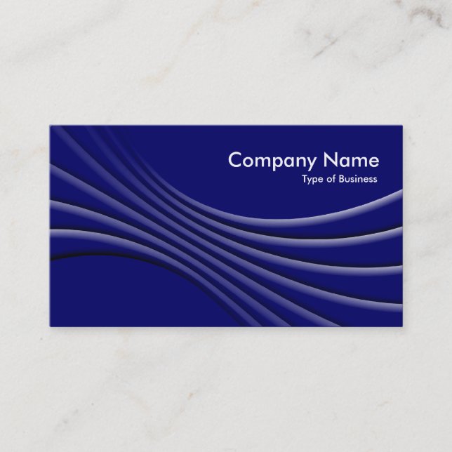 Tarjeta De Visita La oscuridad curva 3d - azul marino (Anverso)