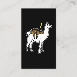 Tarjeta De Visita La pereza duerme en lama de la alpaca