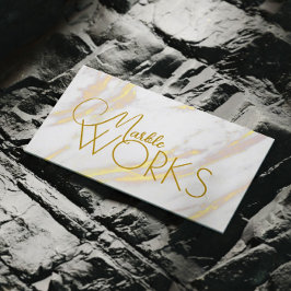 Tarjeta De Visita La Piedra de Mármol Dorada trabaja para contrarres