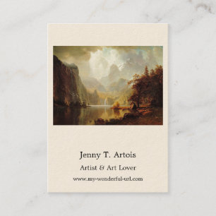 Tarjeta De Visita La pintura de Albert Bierstadt, en las montañas de
