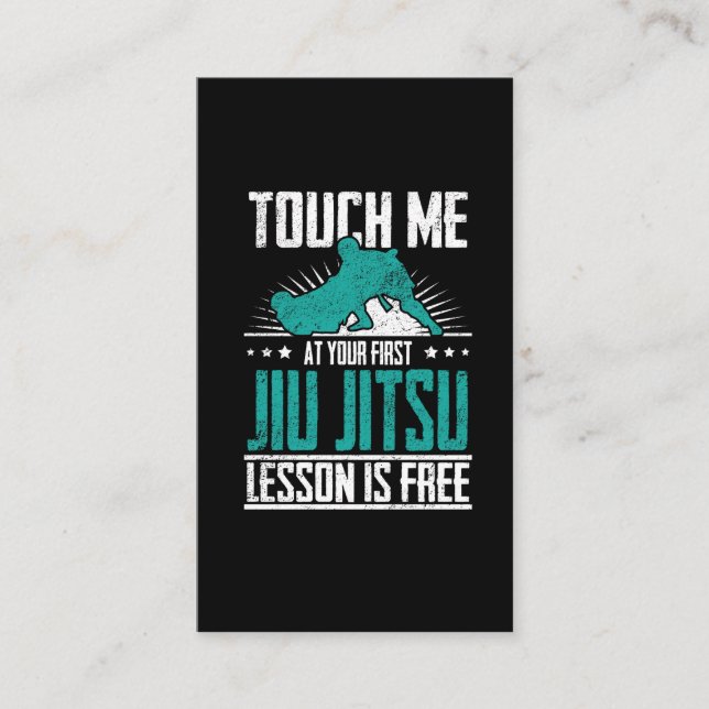 Tarjeta De Visita La primera lección de Jiu Jitsu es libremente BJJ (Anverso)