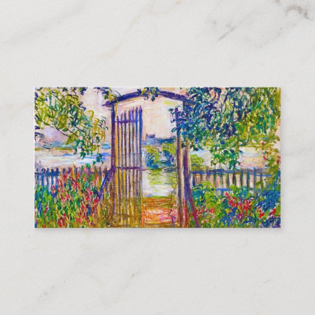 Tarjeta De Visita La puerta de jardín en la pintura de Vetheuil (Anverso)
