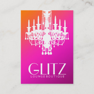 Tarjeta De Visita La puesta del sol salvaje del boutique del Glitz