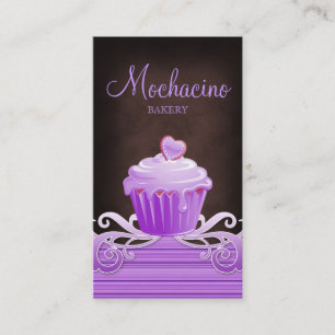 Tarjeta De Visita La púrpura de la magdalena de la panadería