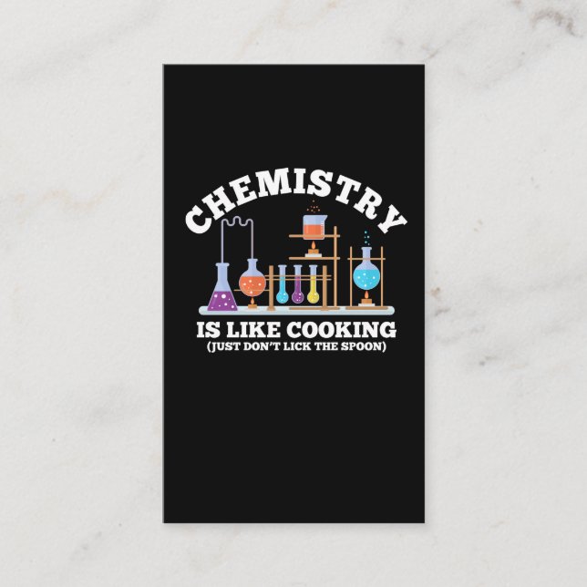 Tarjeta De Visita La química de la ciencia es como cocinar (Anverso)