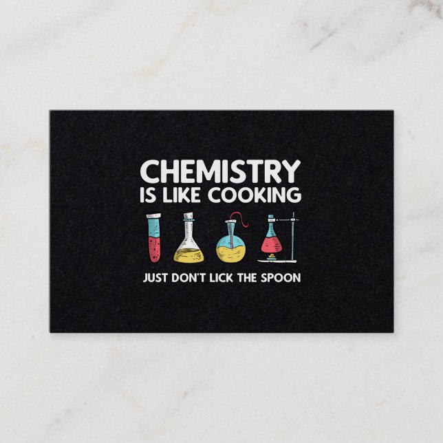 Tarjeta De Visita La Química Es Como La Cocina (Anverso)