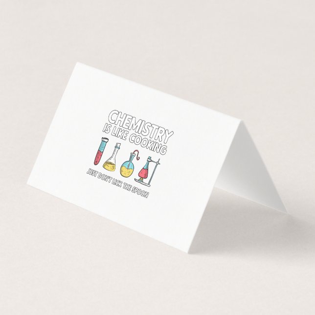 Tarjeta De Visita La Química Es Como La Cocina (Anverso)