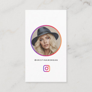 Tarjeta De Visita La red de fotos de Instagram sigue el perfil de lo