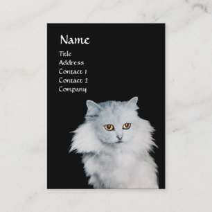 TARJETA DE VISITA LA REINA DE LOS GATOS BLANCOS