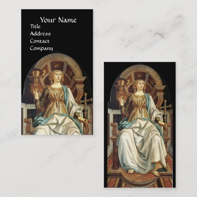 Tarjeta De Visita LA RENACIMIENTO ANTIGUA ARROJA AL PAPA Negro (Anverso / Reverso)