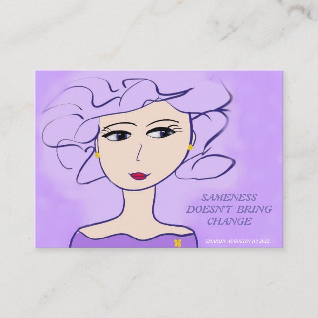 TARJETA DE VISITA LA SAMENTISFACCIÓN NO PROVOCA CAMBIO (Anverso)