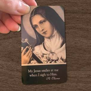 Tarjeta De Visita La Santa Carta de Novena de Santa Teresa la Flor