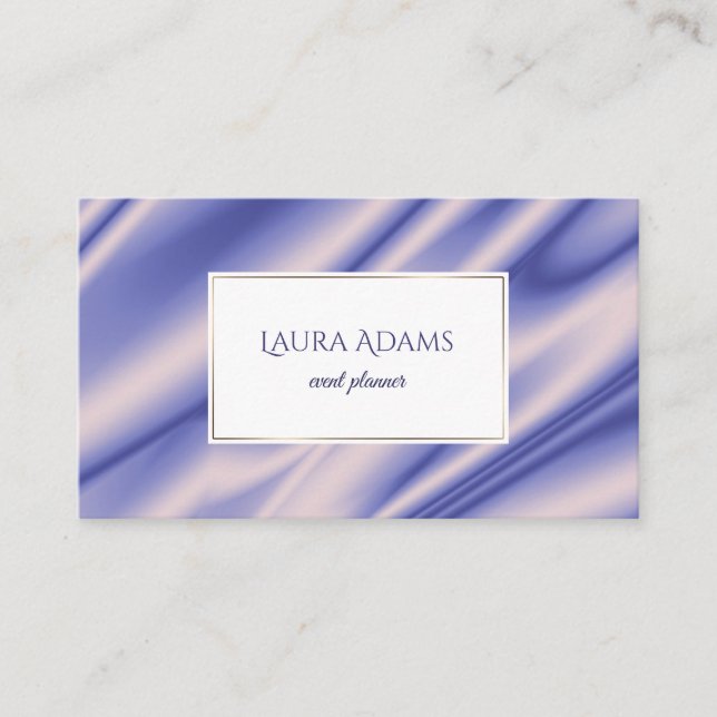 Tarjeta De Visita La seda violeta abstracta agita textura (Anverso)