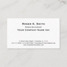 Tarjeta De Visita La simplicidad clásica de copperplate es elegante