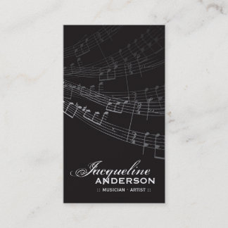 Tarjeta De Visita La sinfonía musical de la música observa al
