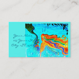 Tarjeta De Visita La sirena de cabello arcoiris Thunder_Cove