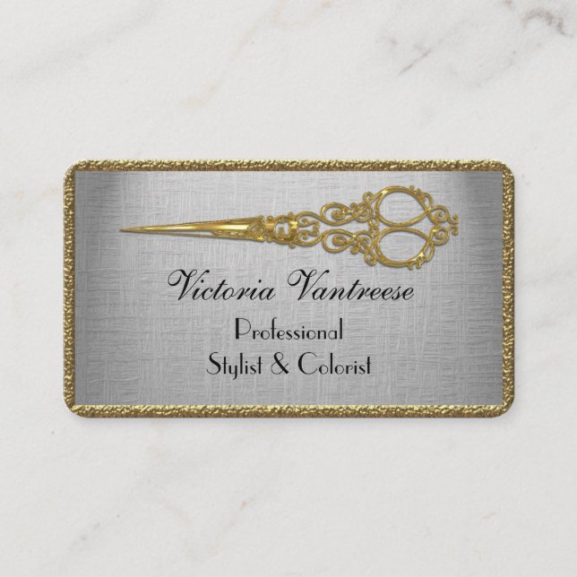 Tarjeta De Visita La sombra Velmont de Elles Scissor al profesional (Anverso)