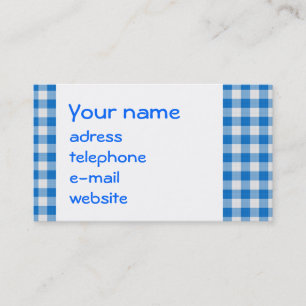 Tarjeta De Visita la textura inconsútil de azul y del blanco bloque