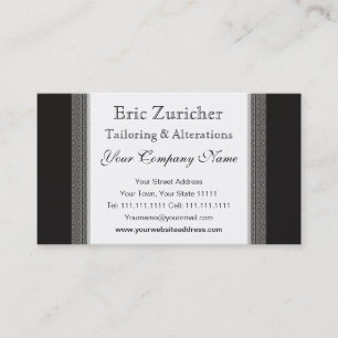 Tarjeta De Visita La tienda de la elegancia del caballero negro y