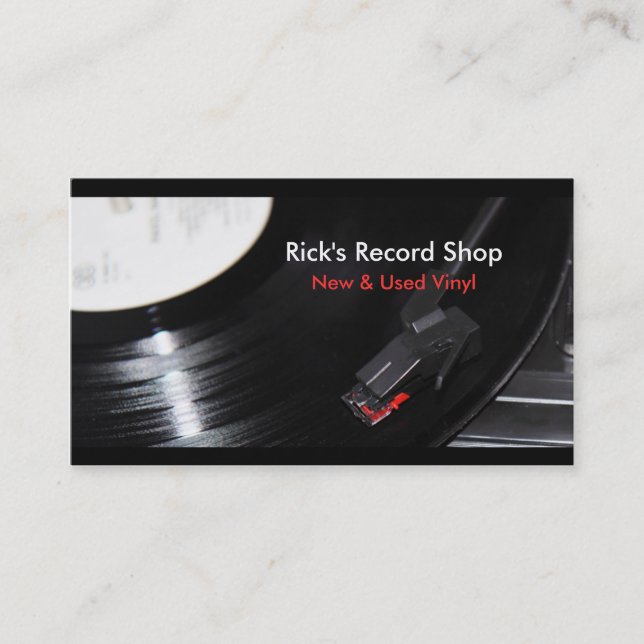 Tarjeta De Visita La tienda de registro de Rick (Anverso)