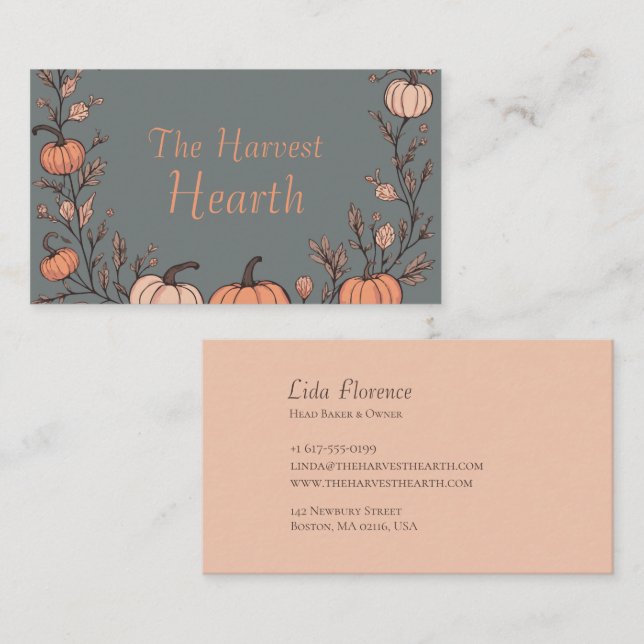 Tarjeta De Visita La tierra de la cosecha (Anverso / Reverso)