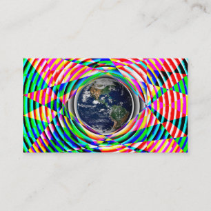 Tarjeta De Visita La tierra vibra el arcoiris por Kenneth Yoncich