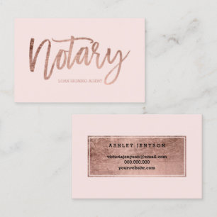 Tarjeta De Visita La tipografía color de rosa elegante del oro del