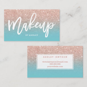 Tarjeta De Visita La tipografía del artista de maquillaje subió el