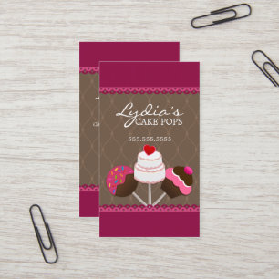 Tarjeta De Visita La torta hace estallar la panadería