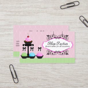 Tarjeta De Visita La torta hace estallar las tablas del postre