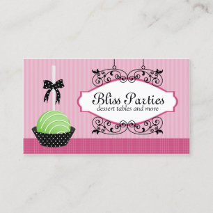 Tarjeta De Visita La torta hace estallar los postres