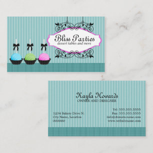 Tarjeta De Visita La torta hace estallar los postres