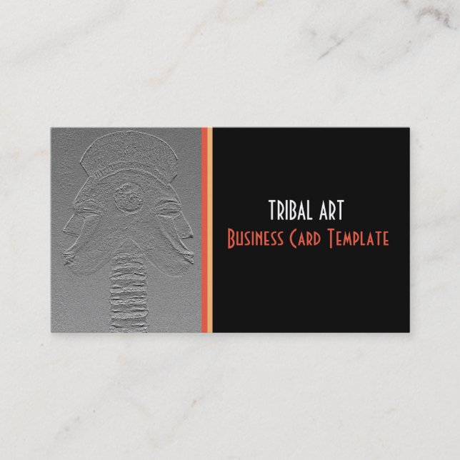 Tarjeta De Visita La tribal del arte africano de los gemelos (Anverso)